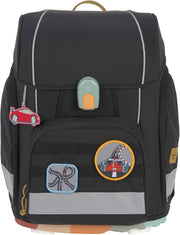 LÄSSIG Set de mochila escolar de 7 piezas para niños/School Set Boxy Unique Negro