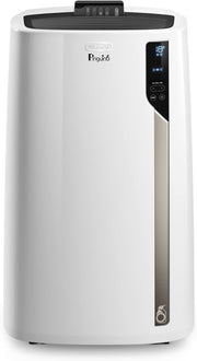 De'Longhi Pinguino PAC EM82, aire acondicionado portátil para habitaciones de hasta 80 m³, 9.400 BTU, 2,4 kW, 63 dB, función de deshumidificación, clase energética A, temporizador 24 h, blanco