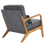 Sillón decorativo tapizado de estilo moderno de mediados de siglo