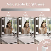 Tocador Lookway MADA Elite II con espejo LED – Elegante cachemira o blanco de alto brillo, montaje en pared, cajones espaciosos (cachemira/cachemira de alto brillo)