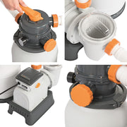 Bestway - Filtro de arena Flowclear - 7,571 m3/h - Para filtrar el agua de la piscina