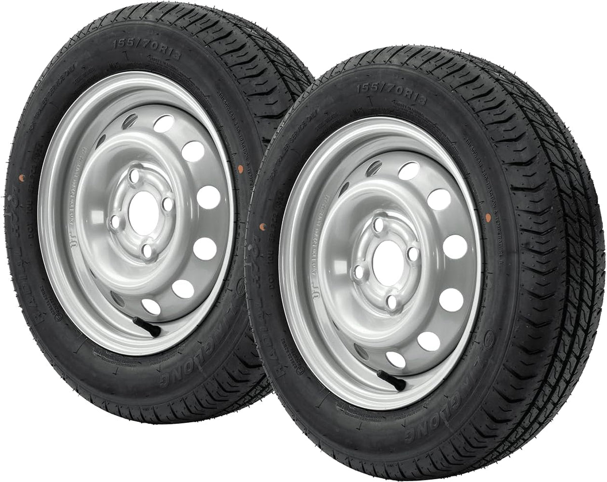 UNITRAILER 2 x Rueda de Remolque 155/70 R13 XL con Llanta 4JX13 - Alta Capacidad de Carga