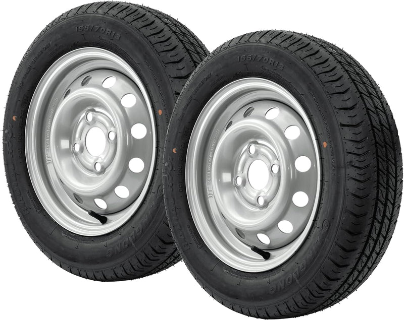 UNITRAILER 2 x Rueda de Remolque 155/70 R13 XL con Llanta 4JX13 - Alta Capacidad de Carga