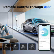 Cargador EV Morec Tipo 2 32A 7KW 6M con APP, compatible con conexión Bluetooth y WiFi estándar para estación de carga EV, enchufe estándar IEC 62196-2