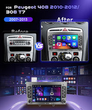 Autorradio VECHTEL 7 de 4G/64G para Peugeot 408 2010-2012 / 308 T7 2007-2013, Carplay y Android Auto inalámbricos, EQ, WiFi, GPS, Mirror Link, radio RDS/FM 2 DIN, autorradio Bluetooth con cámara de visión trasera