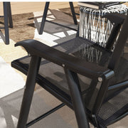 Juego de 4 sillas plegables para patio Outsunny con un diseño sencillo y elegante, cómodas para la terraza, el jardín, el patio y para viajar.