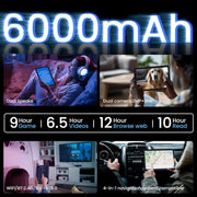 Tableta de 10.1", Android 15, pantalla in-cell, 20 GB (8+12) de RAM, 256 GB de ROM, 1280x800, batería de 6000 mAh, Bluetooth, cámara dual, GMS, WiFi