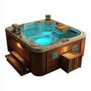 Spa exterior de madera composite 200x200x90 cm - 6 plazas - LED integrada