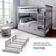 Litera matrimonial sobre matrimonial Max & Lily con cama nido