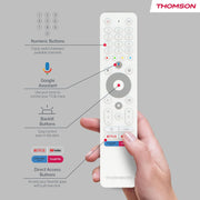 THOMSON Go TV 32 pulgadas (81 cm), televisor Android portátil – HD Ready (1366x768), control por voz, Netflix, Disney, Google, Bluetooth 5.1, Wi-Fi, función hotspot, autonomía de hasta 4 horas