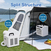 Aire acondicionado split 3000 BTU, enfriador de ambiente portátil con panel táctil y control remoto, temporizador de 24 horas, asa superior, diseño para el hogar, oficina, camping, sin montaje