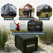 Inodoro seco BOXIO Toilet Max+ sin químicos para camping, furgoneta, aire libre, tienda de techo, base Eurobox, sin electricidad, 40x30x28