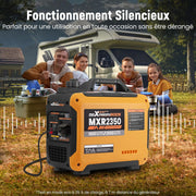 maXpeedingrods Generador Eléctrico Inverter Silencioso de Gasolina de 2000W y 4 Tiempos con Tomas USB y 230V, Pantalla Digital, Compacto y Ligero para Caravanas, Camping y Vehículos Recreativos