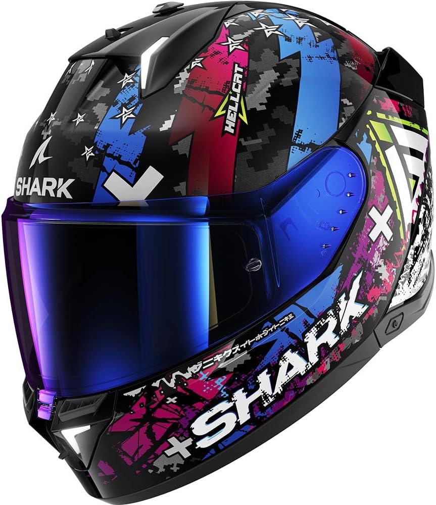 Shark, Casco de moto integral SKWAL i3 Hellcat Negro/Azul, M