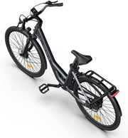 Bicicleta eléctrica ADO Air28 Pro, pedelec con transmisión por correa, bicicleta urbana, e-bike de 28 pulgadas, 2 velocidades, cambio automático, motor trasero Bafang, portaequipajes, bicicleta eléctrica para mujer/hombre