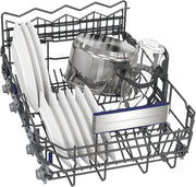 Siemens SR65YX08ME, lavavajillas inteligente iQ500 totalmente integrable, 45 cm de ancho, tercera bandeja para cubiertos, Zeolita, extra silencioso, aquaStop, apertura automática de puerta al finalizar el programa, varioSpeed, iluminación interior
