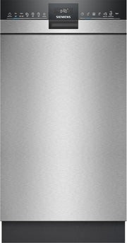 Siemens SR65YX08ME, lavavajillas inteligente iQ500 totalmente integrable, 45 cm de ancho, tercera bandeja para cubiertos, Zeolita, extra silencioso, aquaStop, apertura automática de puerta al finalizar el programa, varioSpeed, iluminación interior