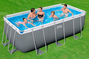 Kit de piscina sobre suelo Bestway Steel Pro Max - 412 cm x 201 cm x 122 cm - Gris oscuro