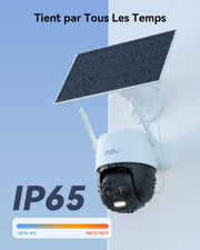 Cámara de vigilancia WiFi para exteriores Imou 2K inalámbrica con panel solar y batería de 5000 mAh, cámara solar exterior PTZ 360°, detección de personas/vehículos, visión nocturna a color, IP65, modo privado (2 unidades)