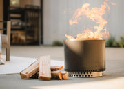 Hoguera Solo Stove Bonfire 2.0 con soporte, sin humo, cenicero extraíble, acero inoxidable, 49,5x44,5 cm, 11,4 kg, gris