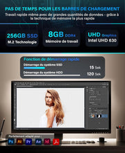 Greed® Basic V2 PC con Intel Core i5 10400 - Ordenador rápido + Ordenador de sobremesa para el hogar con 4,3 GHz, 8 GB RAM - 256 GB SSD - DVD+RW - USB3.1 - Wi-Fi, con Windows 11 Pro