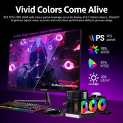 Monitor de juegos Gawfolk de 27 pulgadas QHD, pantalla para PC IPS 2K 120Hz, 2560×1440P, FreeSync, HDMI, DisplayPort, VESA 75 * 75mm, negro
