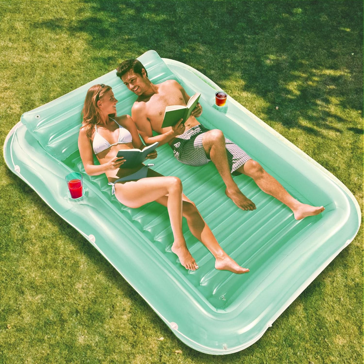 Colchoneta Inflable para Piscina Float Joy, Flotador para Piscina, Juegos de Piscina para Adultos, Tumbona Inflable, Alfombra Flotante para Piscina
