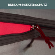 JUSTCAMP Atlanta 3, 5 o 7 personas, tienda de campaña tipo túnel con altura interior, toldo, suelo, mosquitera, impermeable, camping, festival