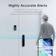 Aqara 2K Video Doorbell G4 con Timbre, HomeKit Secure Video, Hub Matter Integrado, Wi-Fi 2,4GHz/5GHz, Zigbee y Thread, 4:3, Inalámbrico/Cableado, Compatible con Alexa, Google, Home Assistant, Negro