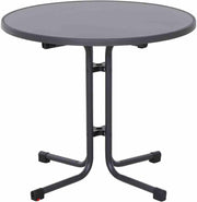 Mesa plegable Paco Ø 80 cm antracita mate acero/melamina