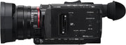 Videocámara profesional Panasonic HC-X1600E 4K 60p con objetivo gran angular de 25 mm, zoom óptico de 24x, estabilizador óptico de imagen híbrido de 5 ejes, Wi-Fi, USB PD, negro