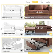 Sillón cama ajustable, convertible 3 en 1, varios colores, para 1 persona