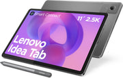 Tableta Lenovo Idea Tab, pantalla LCD 11" 2.5K 16:10, MediaTek Dimensity 6300, 8 GB de RAM, memoria de 128 GB, Android 15, gris luna, con lápiz óptico
