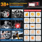 LAUNCH X431 Pro Elite Maletín de diagnóstico OBD2 para coche, bidireccional, codificación en línea de ECU, diagnóstico completo del sistema, más de 38 servicios de reinicio, CANFD DOIP, FCA, 2 años de actualización