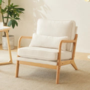 Sillón decorativo tapizado de estilo moderno de mediados de siglo
