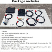 Kit de aire acondicionado eléctrico de 12 V para debajo del salpicadero, sistema universal de CA de 12 V, apto para furgoneta, coche, autocaravana, camión, vehículo recreativo, barco y autobús