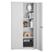 Armario archivador SONGMICS con puertas dobles y cerradura, 5 niveles y estantes ajustables, 80 x 40 x 180 cm