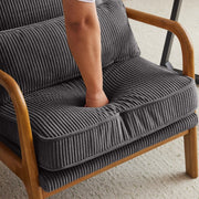 Sillón decorativo tapizado de estilo moderno de mediados de siglo
