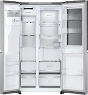Frigorífico Side by Side LG GSGV81PYLL, Clase E, 635 L, Instaview, frigorífico con congelador, dispensador de hielo, hielo picado y agua, Total NoFrost, compresor Smart Inverter, Wi-Fi