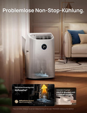 Aire acondicionado portátil DREO de 12 000 BTU (3 en 1: refrigeración/ventilación/deshumidificación), silencioso para dormitorio/oficina, control por app/comando de voz/mando a distancia, sin drenaje, kit de ventana, 3,2 L/h, AC516S