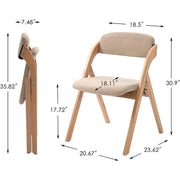 Sillas de comedor plegables y apilables de madera con asientos acolchados (juego de 4)