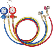 Juego de bomba de vacío BACOENG para aire acondicionado, ideal para carga de refrigerante HVAC/automotriz, kit de llenado de aire acondicionado para vehículos, compatible con R134A R410A R407C R32