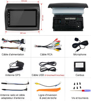 Autorradio Android 13 AWESAFE para Peugeot Boxer II/Citroën Jumper II/Fiat Ducato [2GB+64GB] con CarPlay inalámbrico/Android Auto, pantalla táctil de 7 pulgadas con Wi-Fi/GPS/FM/RDS/DSP, controles en el volante