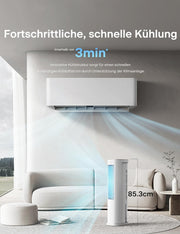 Enfriador de aire PELONIS con refrigeración por agua, aire acondicionado portátil, ventilador de 5L con refrigeración por agua, humidificador de aire con mando a distancia, 355m³/h, aire acondicionado sin tubo de escape