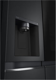 Frigorífico Side by Side LG GSGV81PYLL, Clase E, 635 L, Instaview, frigorífico con congelador, dispensador de hielo, hielo picado y agua, Total NoFrost, compresor Smart Inverter, Wi-Fi
