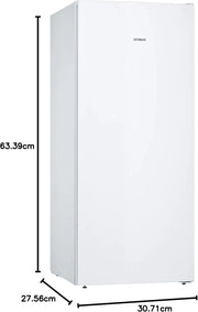 Congelador Siemens GS54NAWCV iQ500, 176 x 70 cm, 327 L, noFrost nunca más volver a descongelar, bigBox espacio para alimentos congelados grandes, varioZone estantes y cajones de cristal flexibles, Blanco