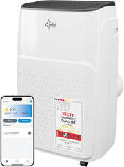 SUNTEC Aire acondicionado portátil Impuls 2.6 Eco R290 – Aire acondicionado móvil y silencioso con tubo de escape – Enfriador y deshumidificador para habitaciones de hasta 34 m² – Refrigeración móvil para hogar y oficina – 9.000 BTU | 2600 vatios