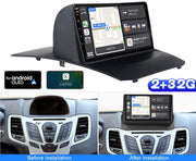 Autorradio Android 13 de 9" con navegación, 2 GB + 32 GB, para Ford Fiesta MK6 2008-2016, compatible con CarPlay inalámbrico y Android Auto, WiFi, Bluetooth 4.0, GPS, DSP, USB