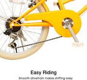 Glerc Missy 20, 24, 26 pulgadas bicicleta híbrida urbana tipo crucero para niñas, de 6 velocidades, con cesta de mimbre, para jóvenes mayores de 6 años, varios colores