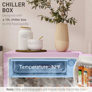 Mininevera con congelador HOMCOM de 3.2 pies cúbicos, refrigerador compacto de una puerta con termostato ajustable para dormitorio